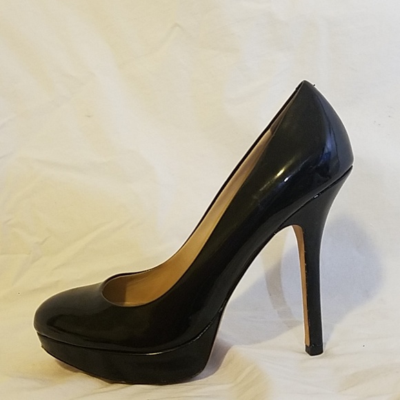 Joan & David Shoes - Final JOAN & DAVID Black Patent Platform Stiletto